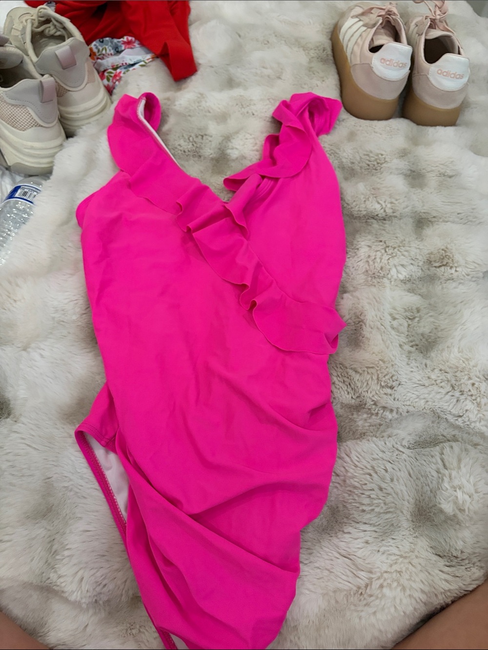 Target Hot Pink Ruffle One-Piece Swimsuit
